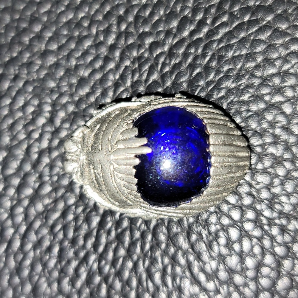 Wheeler signed, pewter beetle pendant.